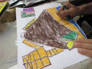 「かやぶき屋根」です。