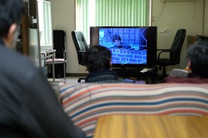 映画鑑賞の様子